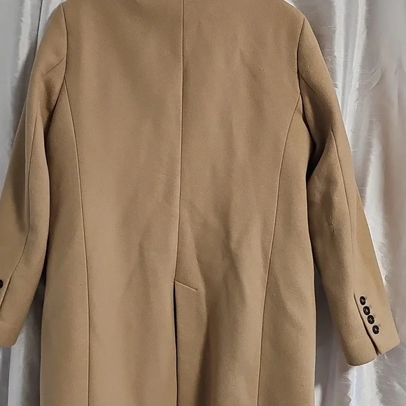 ZARA WOOL COAT MANTECO LIGHT TAN - Picture 9 of 12